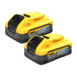 Pack 2 Batterie DeWALT DCBP518H2-XJ POWERSTACK 18V XR 5.0Ah