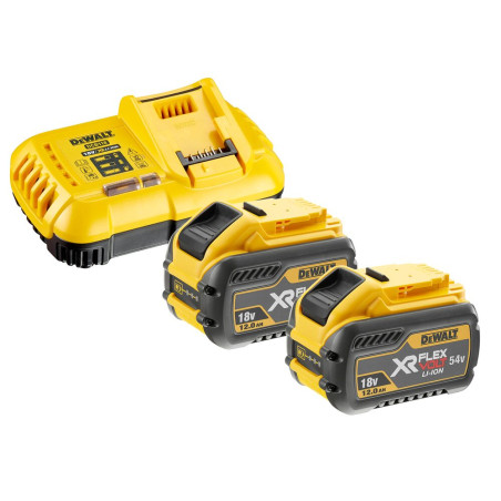 Kit DCB118Y2-QW DeWALT chargeur XR multivoltage rapide + 2 batteries 12Ah 54V XR FLEXVOLT