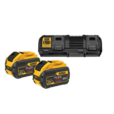 Kit DCB132X2-QW DeWALT double chargeur XR multivoltage + 2 batteries 9Ah 54V XR FLEXVOLT