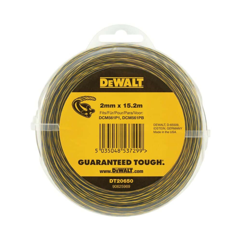 Fil pour Coupe-bordures DeWALT DT20650-QZ 15.2m x 2mm